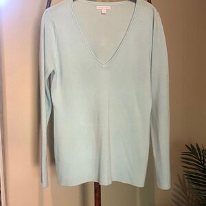 Super Soft Pale Blue V Neck Sweater
